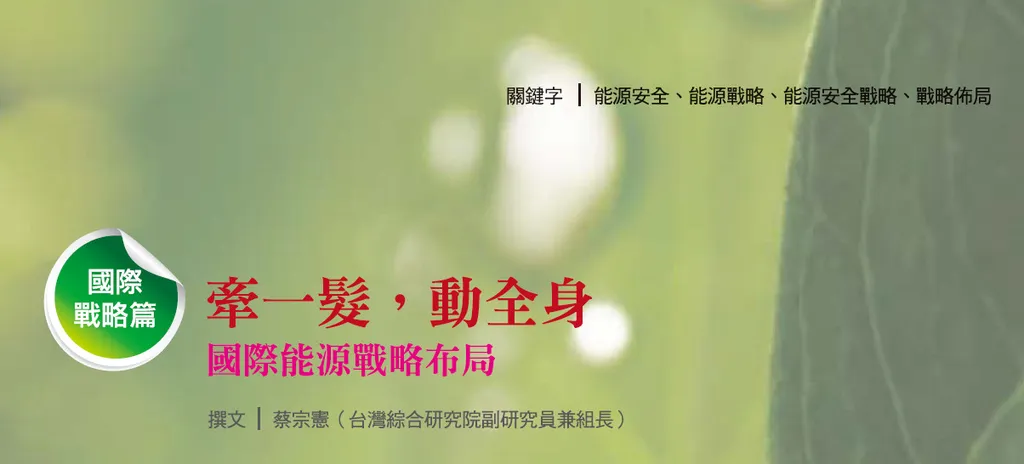 牽一髮,動全身 國際能源戰略布局